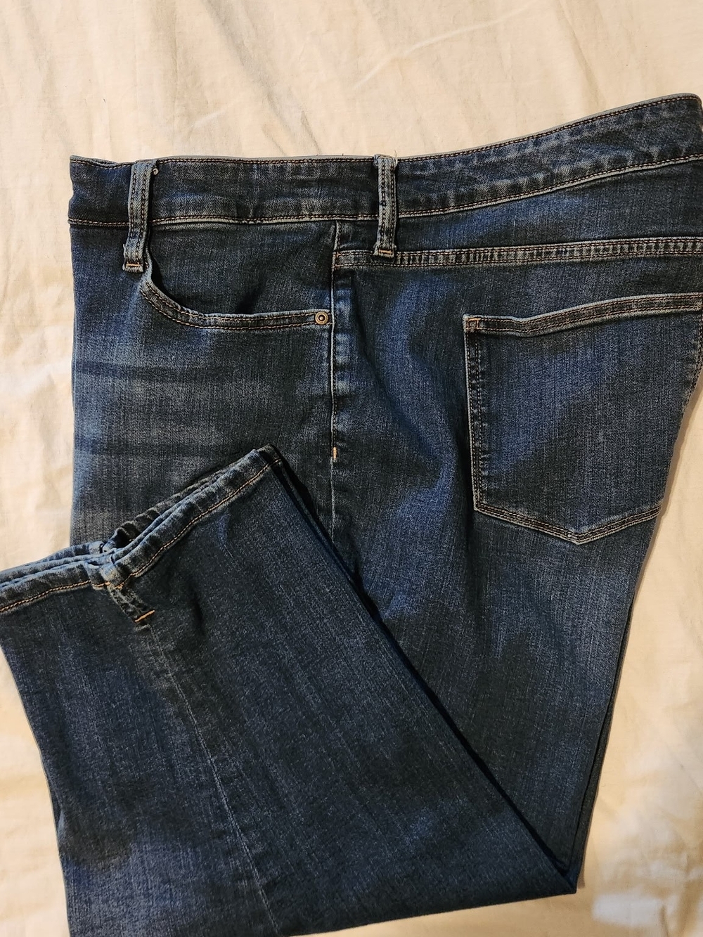 Classic Dark Wash Denim Capri Jeans St. John Bay SZ 24W Great Shape